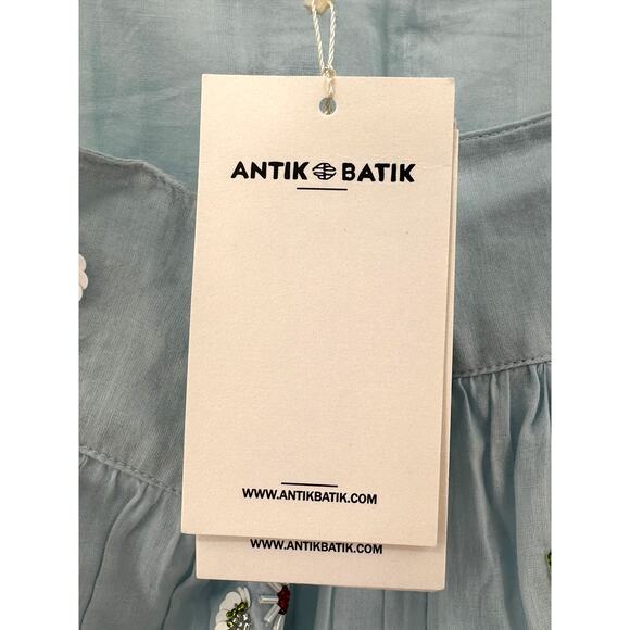 ANTIK BATIK Beata Embellished Gathered‎ Cotton Maxi Skirt Medium - Picture 10 of 13